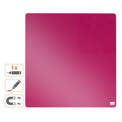 Pizarra magnética NOBO 360x360 mm, fucsia