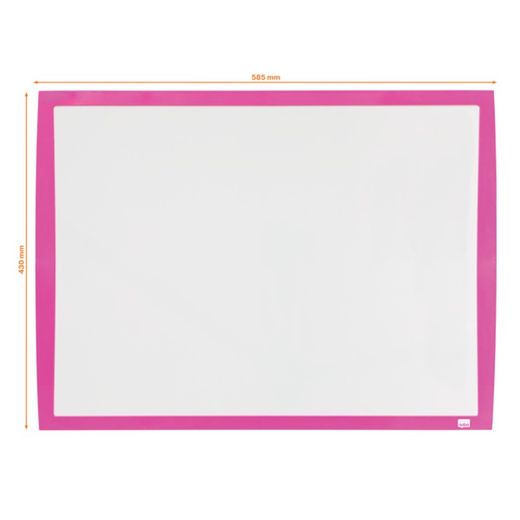 Lavagna magnetica NOBO 430x585 mm, cornice fucsia