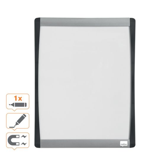 Quadro magnético NOBO com moldura arqueada 215x280 mm