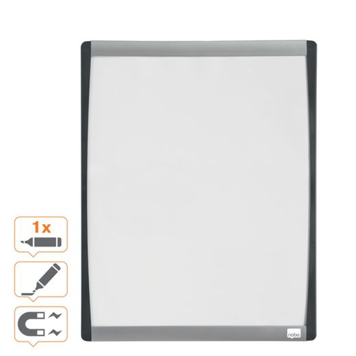 Quadro magnético NOBO com moldura arqueada 355x280 mm