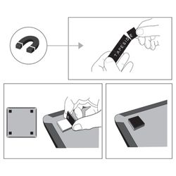 Quadro magnético NOBO com moldura arqueada 355x280 mm