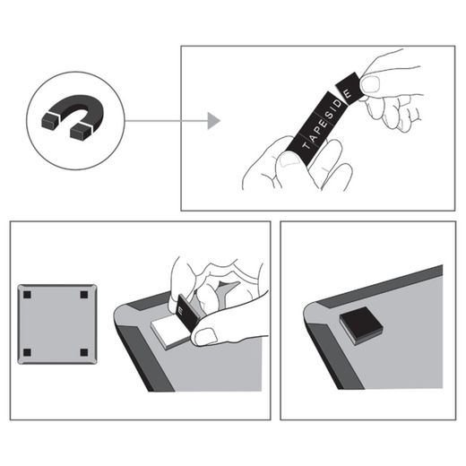Quadro magnético NOBO com moldura arqueada 355x280 mm