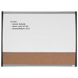 Magnetisches Whiteboard und Pinnwand aus Kork (horizontale Teilung) NOBO 585x430 mm