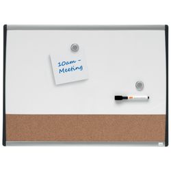 Magnetisches Whiteboard und Pinnwand aus Kork (horizontale Teilung) NOBO 585x430 mm