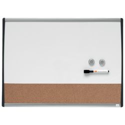 Magnetisches Whiteboard und Pinnwand aus Kork (horizontale Teilung) NOBO 585x430 mm