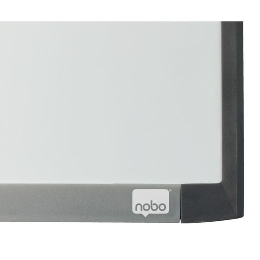 Pizarra magnética y tablero de noticias corcho (división vertical) NOBO 585X430 mm, marco colores surtidos (blanco, gris o negro)