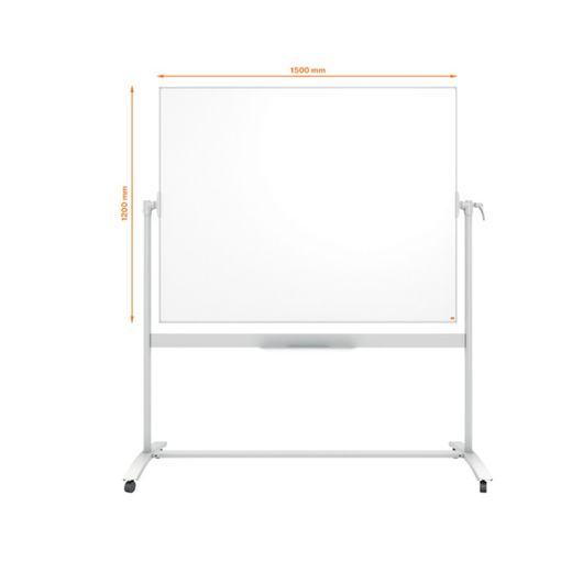 NOBO Classic quadro branco móvel em aço vitrificado 1500X1200 mm, branco
