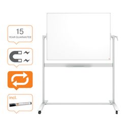 NOBO Classic Nano Clean™ quadro branco móvel 1200X900 mm, branco