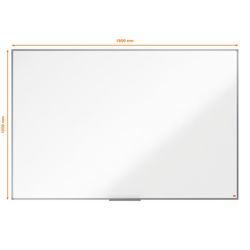 Pizarra NOBO Essence acero vitrificado 1800X1200mm, blanco