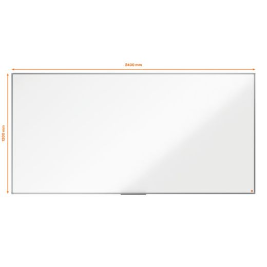 Pizarra NOBO Essence acero vitrificado 2400X1200mm, blanco