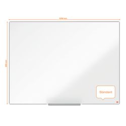 NOBO Impression Pro Aço lacado ardósia 1200x900mm, branco