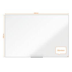 NOBO Impression Pro Aço lacado ardósia 1800x1200mm, branco