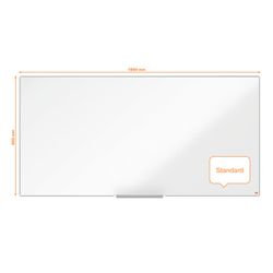 NOBO Impression Pro Aço lacado ardósia 1800x900mm, branco