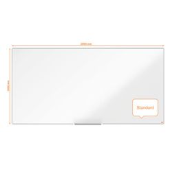 NOBO Impression Pro Aço lacado ardósia 2000x1000mm, branco