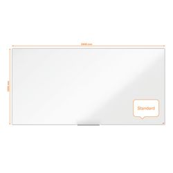 Pizarra NOBO Impression Pro acero lacado 2400x1200mm, blanco