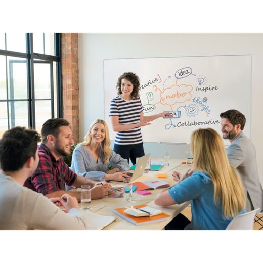 NOBO Impression Pro Whiteboard verglaster Stahl 600 x 450 mm, weiß