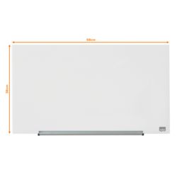 NOBO Impression pro Whiteboard aus Glas 31" (677X381 mm), weiß glänzend