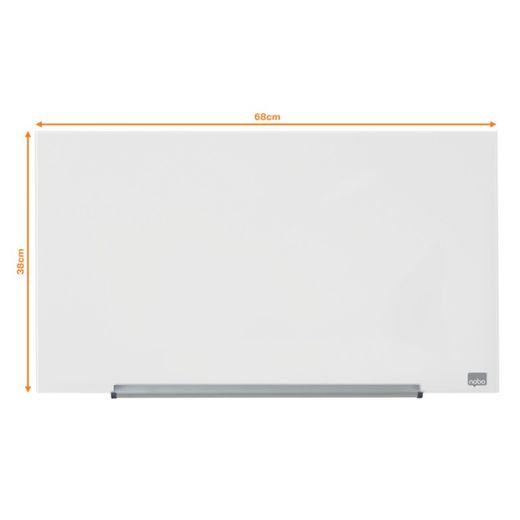 NOBO Impression pro Whiteboard aus Glas 31" (677X381 mm), weiß glänzend