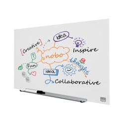 NOBO Impression pro Whiteboard aus Glas 31" (677X381 mm), weiß glänzend
