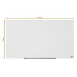 NOBO Impression pro lavagna bianca in vetro 45" (993X559 mm), bianco lucido