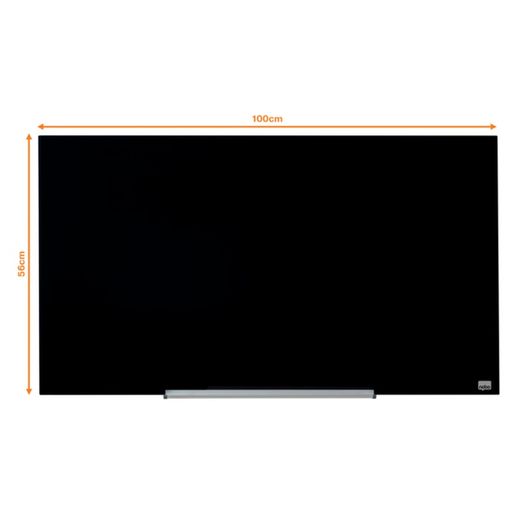 NOBO Impression pro lavagna bianca in vetro 45" (993X559 mm), nera