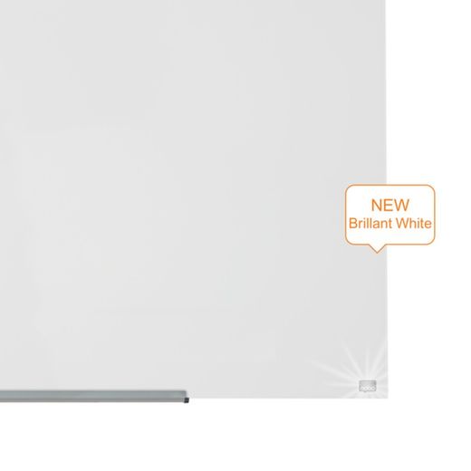 Quadro branco de vidro NOBO Impression pro 57" (1260X711 mm), branco brilhante