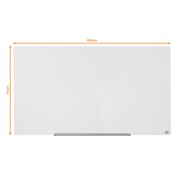 Quadro branco de vidro NOBO Impression pro 57" (1260X711 mm), branco brilhante