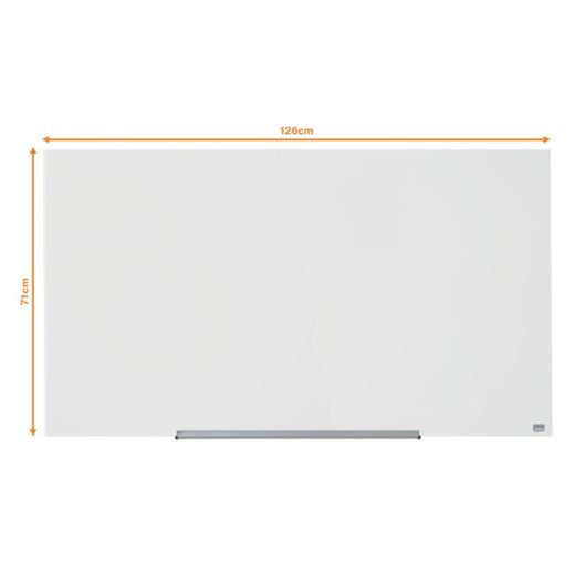 Quadro branco de vidro NOBO Impression pro 57" (1260X711 mm), branco brilhante