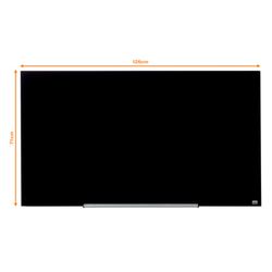 Quadro branco de vidro NOBO Impression pro 57" (1260X711 mm), preto