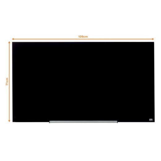 Quadro branco de vidro NOBO Impression pro 57" (1260X711 mm), preto