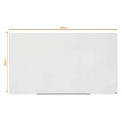 Quadro branco de vidro NOBO Impression pro 85" (1883X1059 mm), branco brilhante