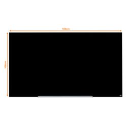 Quadro branco de vidro NOBO Impression pro 85" (1883X1059 mm), preto
