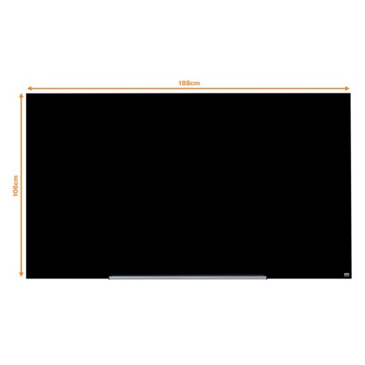 Quadro branco de vidro NOBO Impression pro 85" (1883X1059 mm), preto