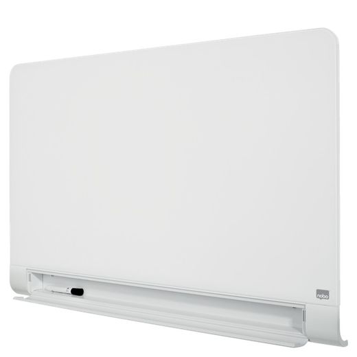 Quadro branco de vidro NOBO Impression Pro bordas arredondadas 45" (993X559 mm), branco brilhante
