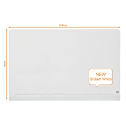 NOBO Impression Pro lavagna in vetro con bordi arrotondati 57" (1264X711 mm), bianco lucido