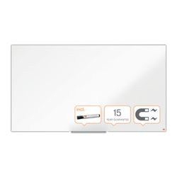NOBO Impression Pro 70" gelakt stalen panoramalei, 1550x870mm, wit