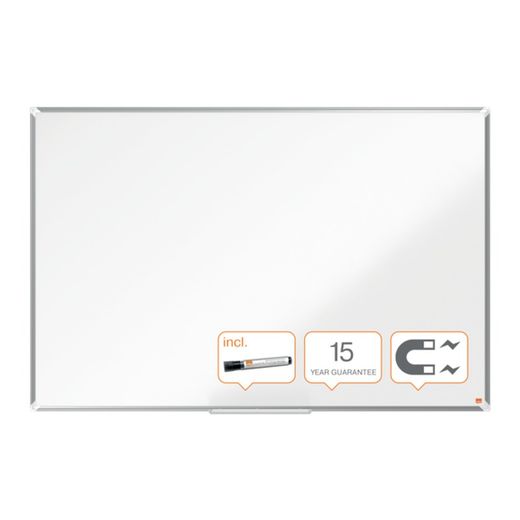 NOBO Premium Plus slate lacquered steel 1500x1000mm, white