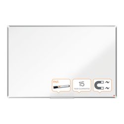 NOBO Premium Plus slate lacquered steel 1500x1000mm, white