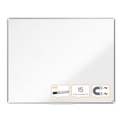 NOBO Premium Plus leisteen gelakt staal 1500x1200mm, wit