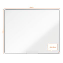 NOBO Premium Plus leisteen gelakt staal 1500x1200mm, wit