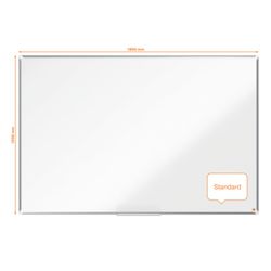NOBO Premium Plus acier laqué ardoise 1800x1200mm, blanc