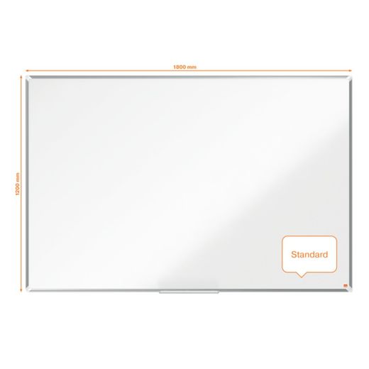 NOBO Premium Plus acier laqué ardoise 1800x1200mm, blanc