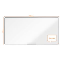 NOBO Premium Plus acier laqué ardoise 2000x1000mm, blanc