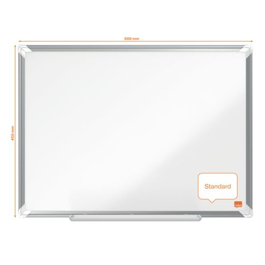 NOBO Premium Plus leisteen gelakt staal 600x450 mm, wit