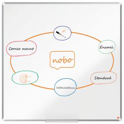 Pizarra NOBO Premium Plus acero lacado1200x1200mm, blanco