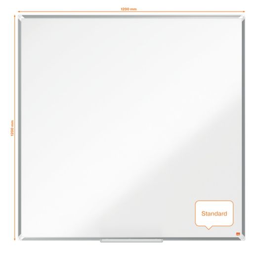 NOBO Premium Plus leisteen gelakt staal 1200x1200mm, wit