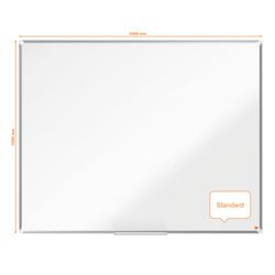 NOBO Premium Plus ardesia in acciaio vetrificato 1500x1200mm, bianco