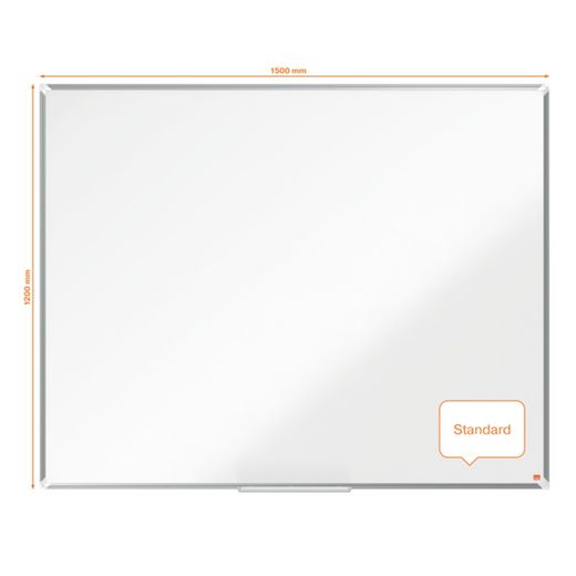 NOBO Premium Plus ardesia in acciaio vetrificato 1500x1200mm, bianco
