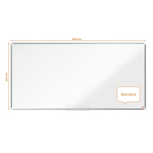 Pizarra NOBO Premium Plus acero vitrificado 1800x900mm, blanco