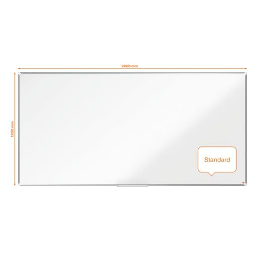 NOBO Premium Plus ardoise en acier vitrifié 2400x1200mm, blanc